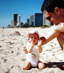 Early morning in November on the beach at Surfers Paradise