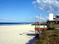 Beautiful beaches in the Gold Coast in August