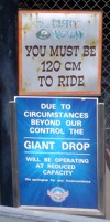 Information sign for Giant Drop