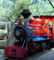 Dreamworld Railway has 4 stations and goes around about half the park.