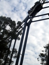 Tower of Terror with a car on the track.