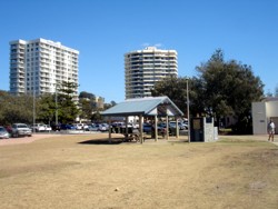 Foreshore at Burleigh Heads beach Gold Coast.