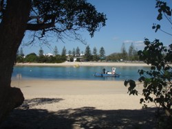 Tallebudgera Beach as seen from the North side of the creek.