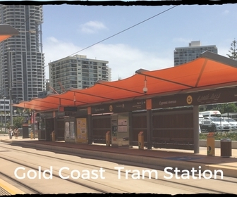 Tram station on Gold Coast