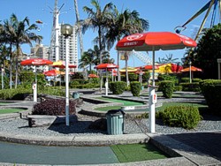 Mini Golf at Surfers Paradise Adrenalin Park. For those who just cannot face the Vomatron!