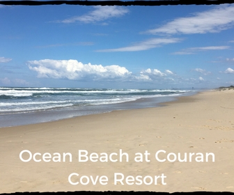 Ocean Beachfront View from close to Couran Cove Beach Surf Club.