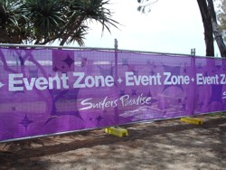 Schoolies event zone is an area of the Surfers beach that is cordoned off for the sole use of schoolies.