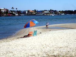 Simply Budds Beach on a sunny spring afternoon