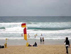 Swim between the flags on Surfers Paradise beach, or any Australian beach.