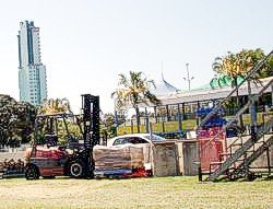 Gold Coast Indy preparations are in full swing during October in Surfers Paradise and Main Beach areas.