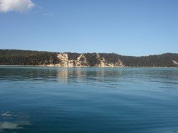 On our one day tour to Tangalooma this was a view of the sandcliffs of Moreton Island just along from Tangalooma.