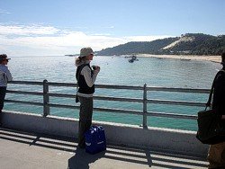 Taking in the view on our Tangalooma Day Trip.