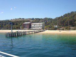 Tangalooma Island Resort - First Glimpse from the Ferry