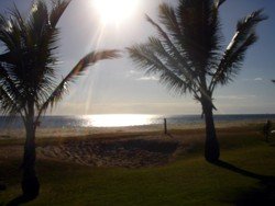 Tangalooma sunset - watching the sun starting to set over the water.