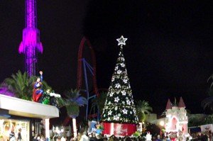 White Christmas atmosphere at Movie World Gold Coast